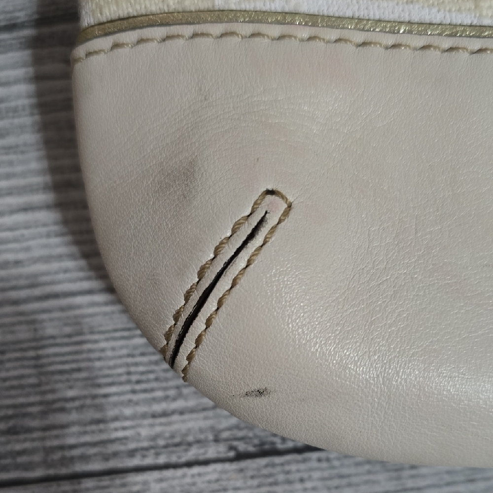 Rare Vintage Coach Cream and Gold Shoulder Bag - Picture 11 of 13